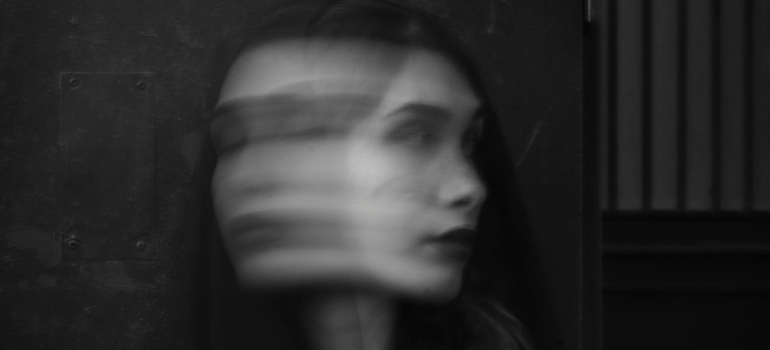 Motion blur of a face.