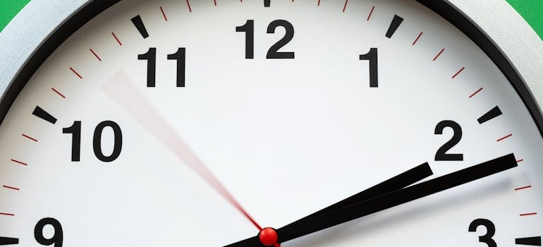 A white clock