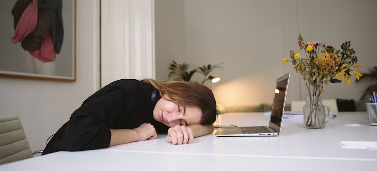 A tired person