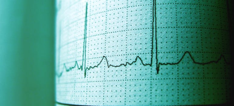 A heart rate on the paper