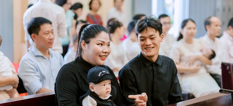 Family in the chruch
