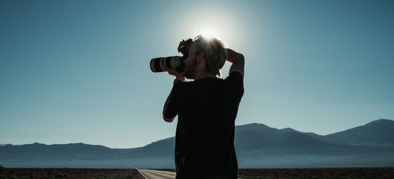 A man taking a photo