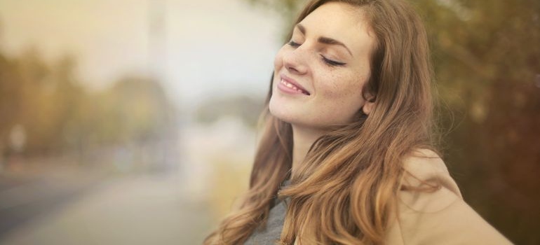 A happy woman