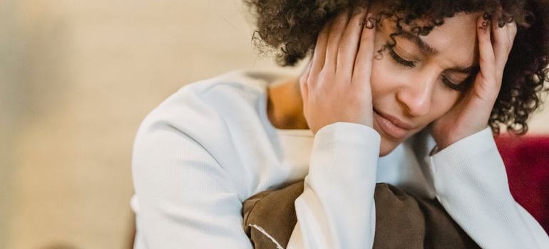 A depressed woman