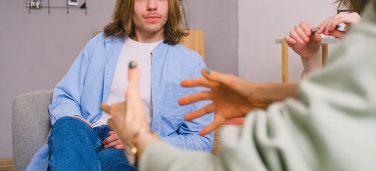 A man at therapy