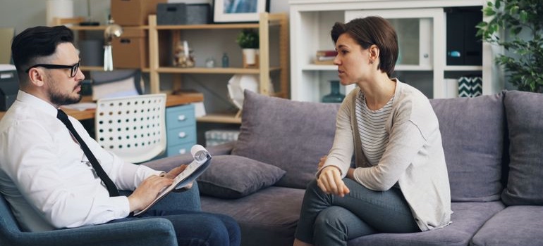 Counselor speaking with a person and discussing the question: Can Christians take antidepressants?
